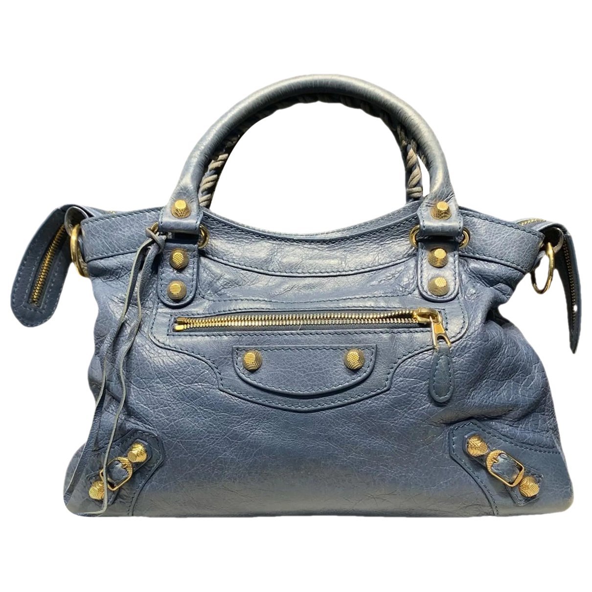 City leather handbag