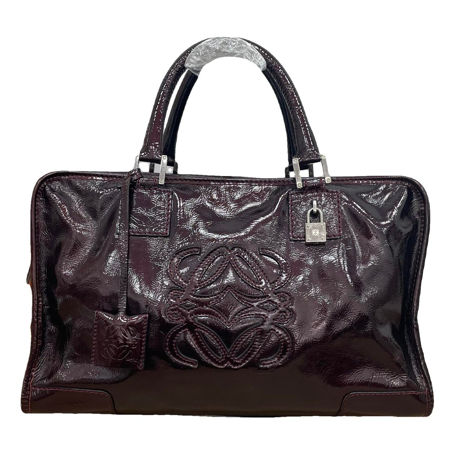 Amazona patent leather handbag