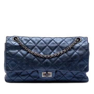 Calf Leather Quilted Metallic Aged Calfskin Reissue 2.55 Double Flap