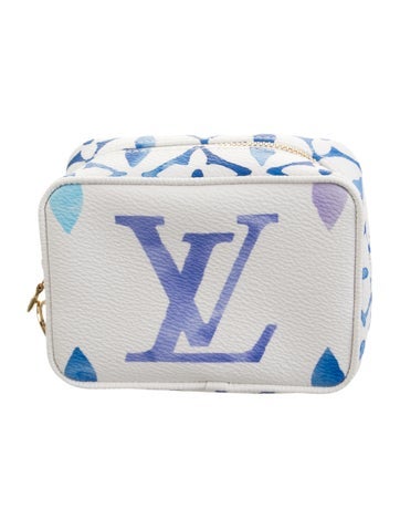 Giant Monogram Watercolor 'By The Pool' Wapity Case w/ Strap 2023 w/ Tags