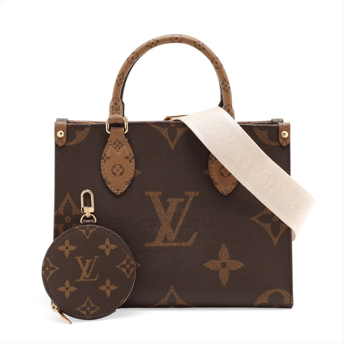 Louis Vuitton Monogram Giant Reverse On the Go PM M46373 Brown There was an RFID