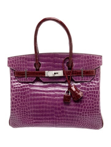 Hermes Special Order Shiny Porosus Crocodile Birkin 30