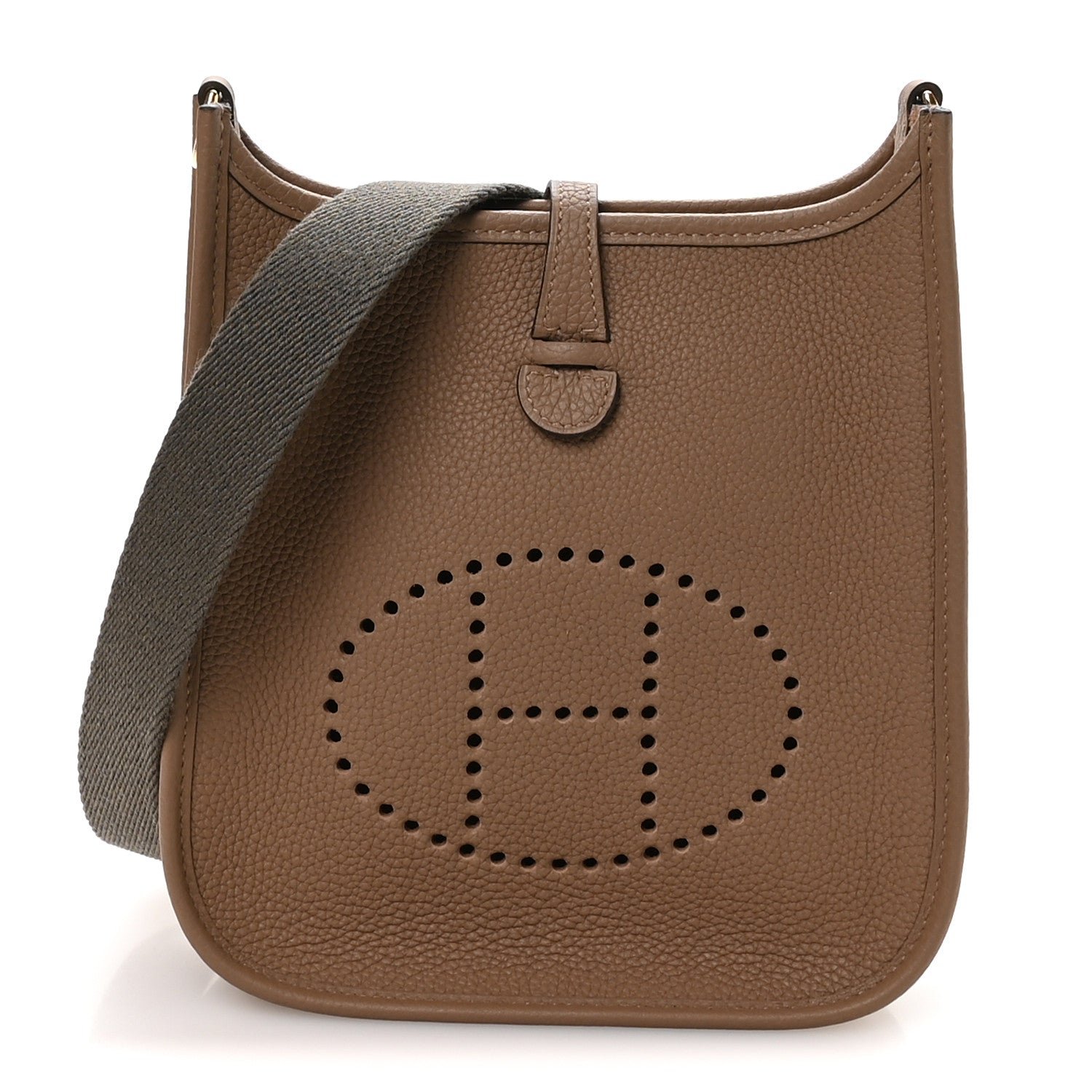 Hermes Taurillon Clemence Amazone Evelyne TPM Beige De Weimar Gris Etain