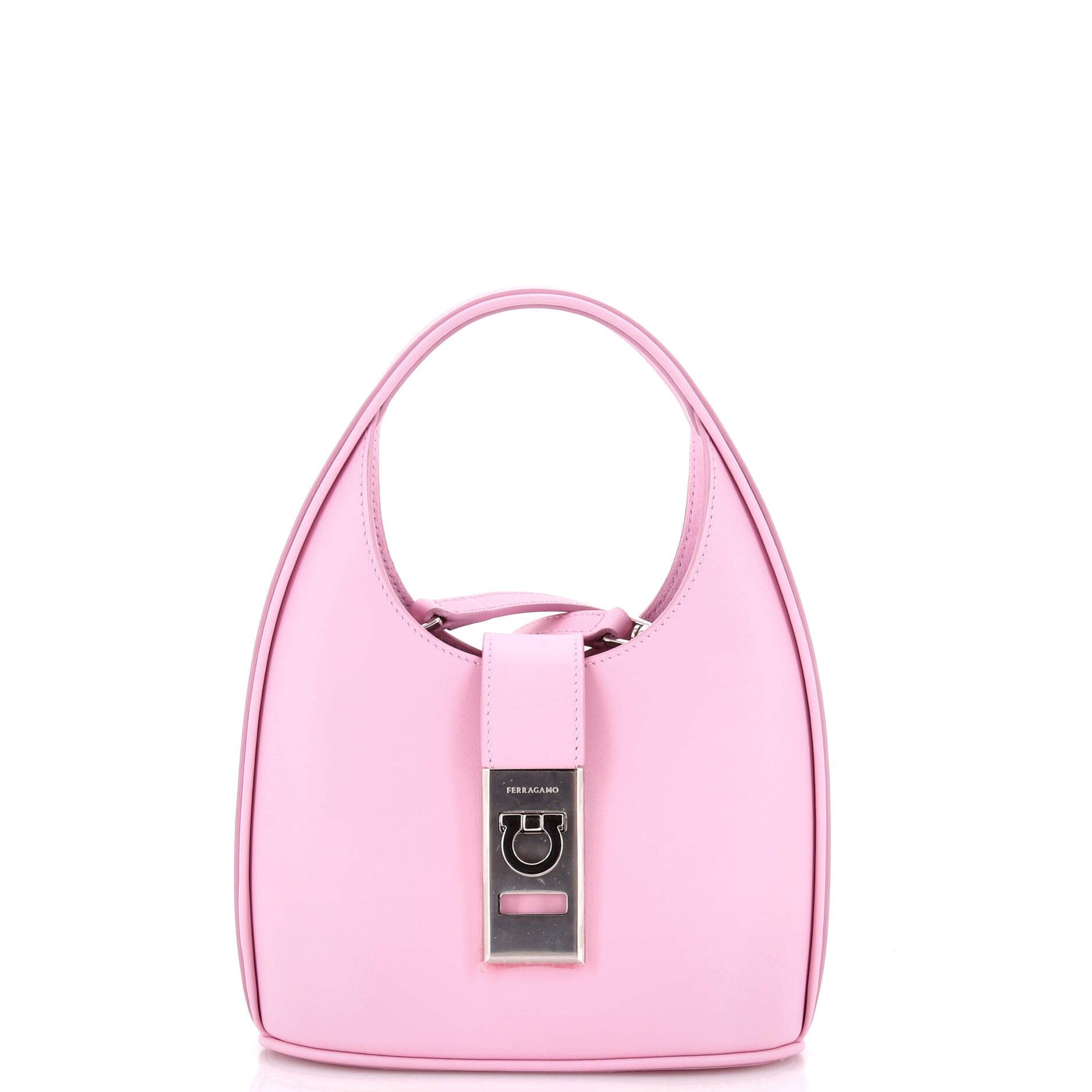 Gancini Buckle Hobo Leather Mini