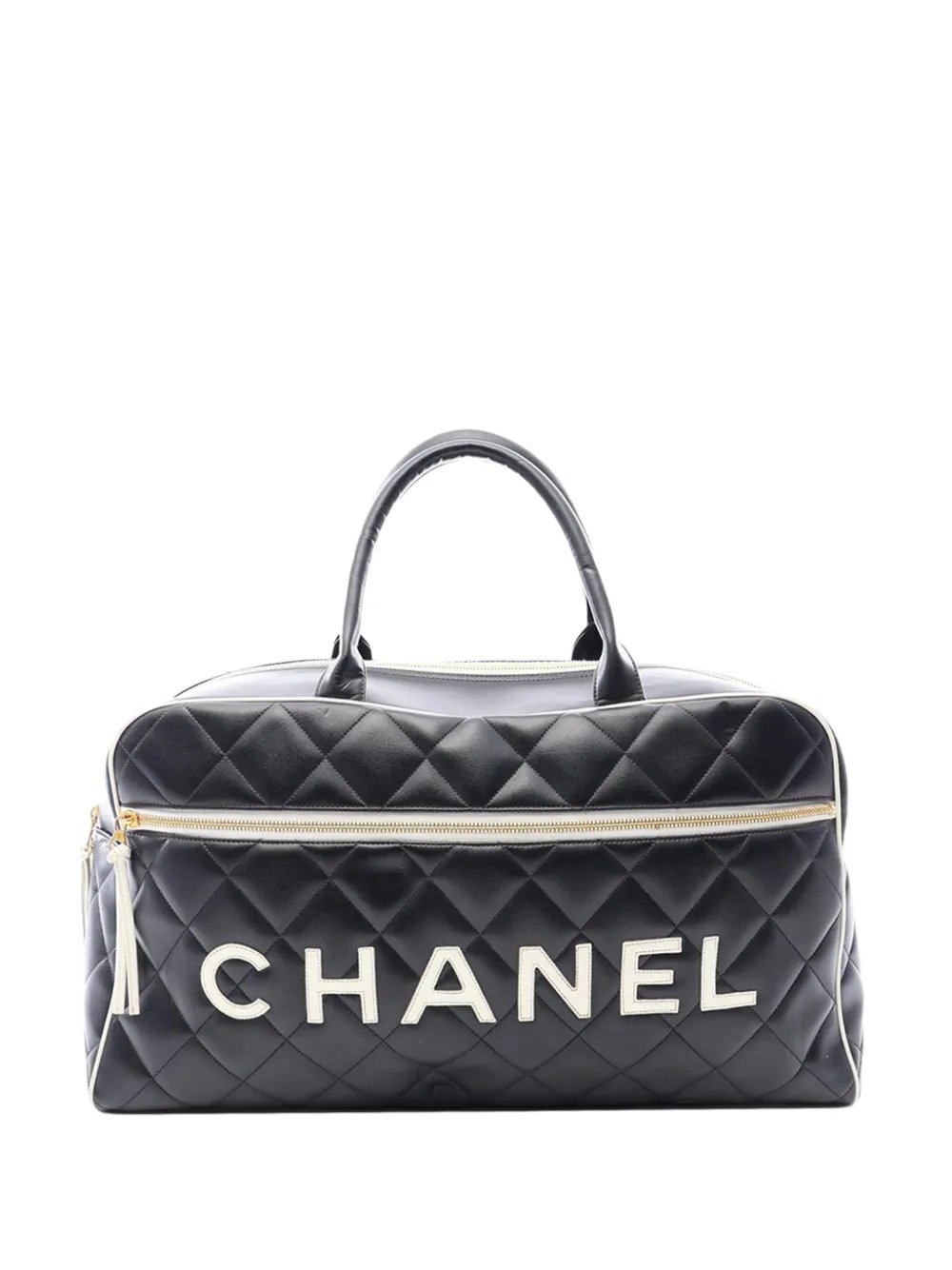 1994-1996 Quilted Calfskin Logo Bowler Weekend Bag travel bag