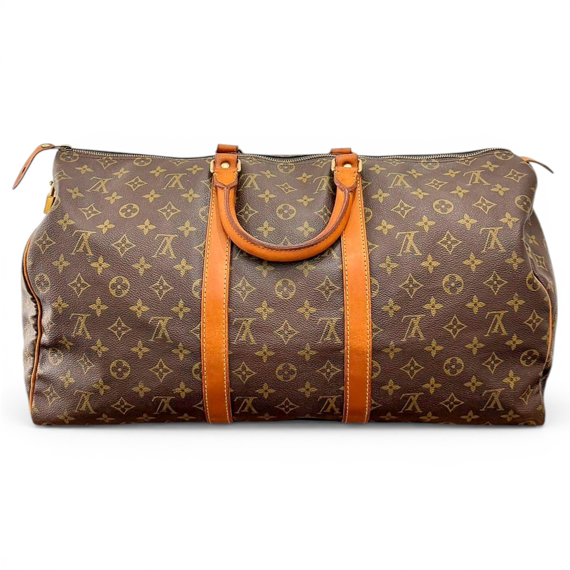 Keepall leather travel bag