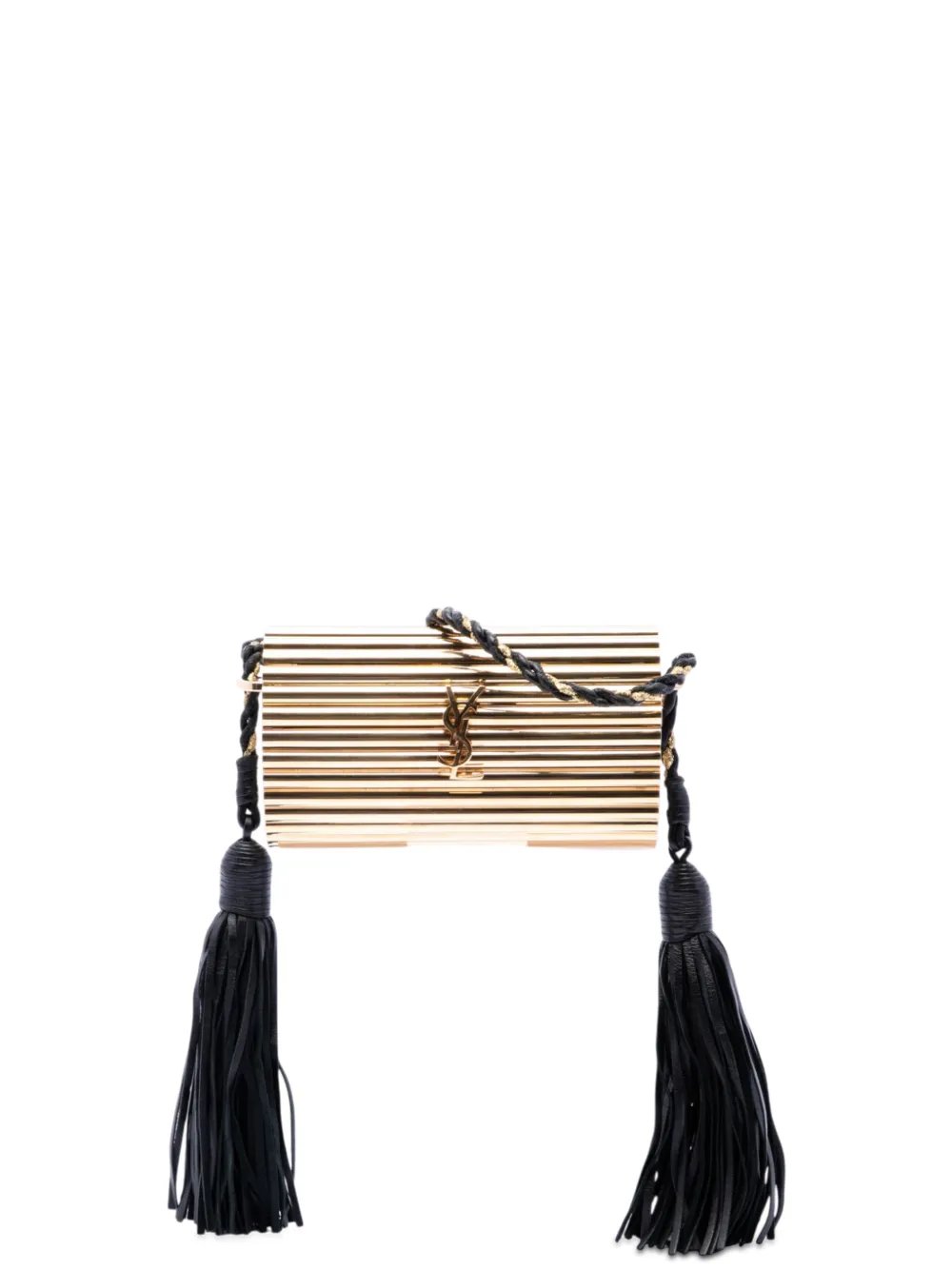 2016 Ribbed Acrylic and Lambskin Fringe Monogram Opium Box Bag crossbody bag