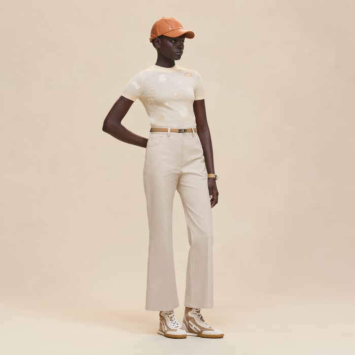 Blanc Cygne "Candy Libris" Short-sleeve Sweater