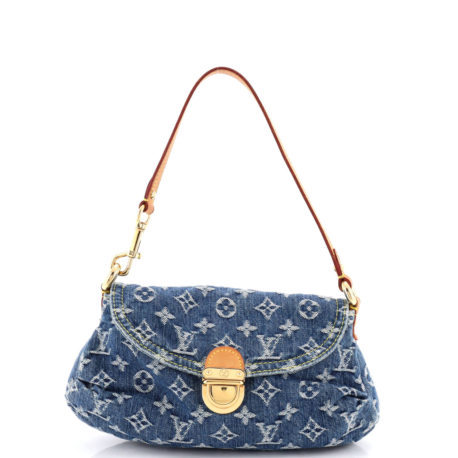 Pleaty Handbag Denim Mini