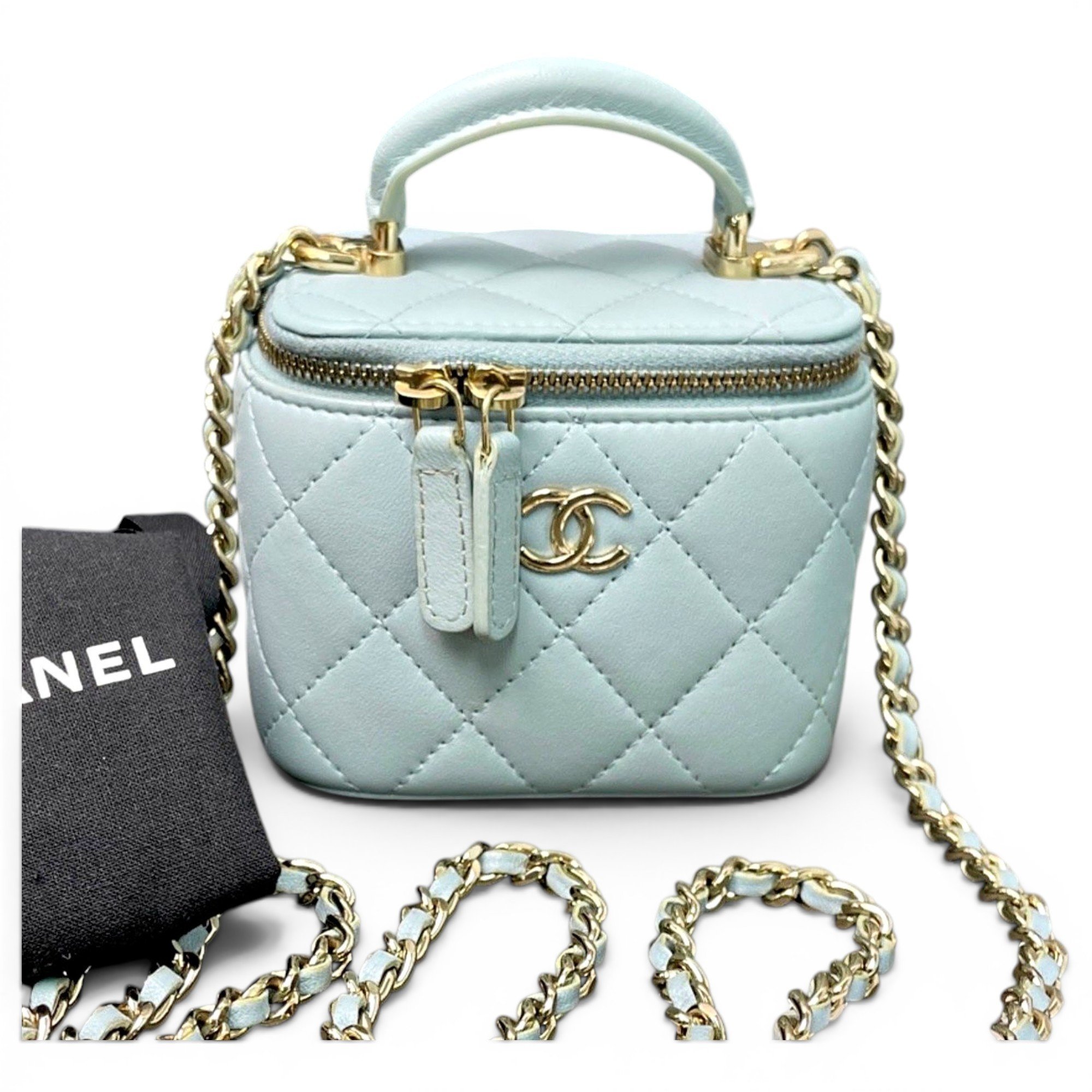 Vanity leather handbag