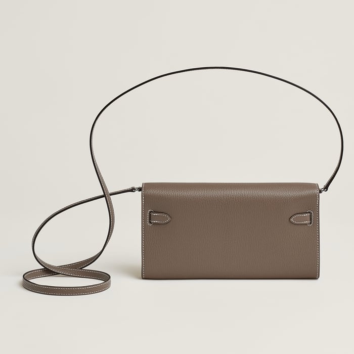 Étoupe Kelly Classique to Go Wallet