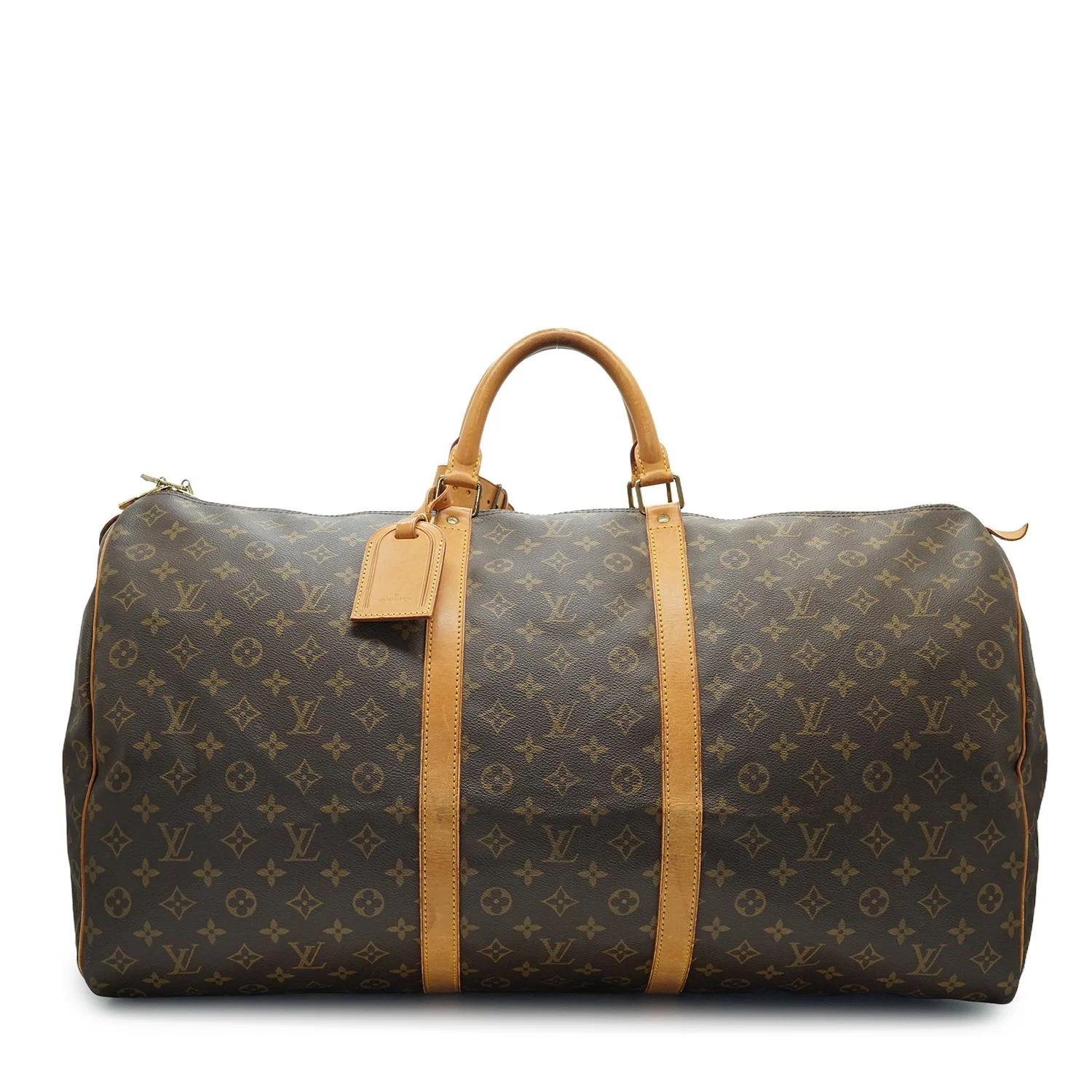 Keepall leather travel bag