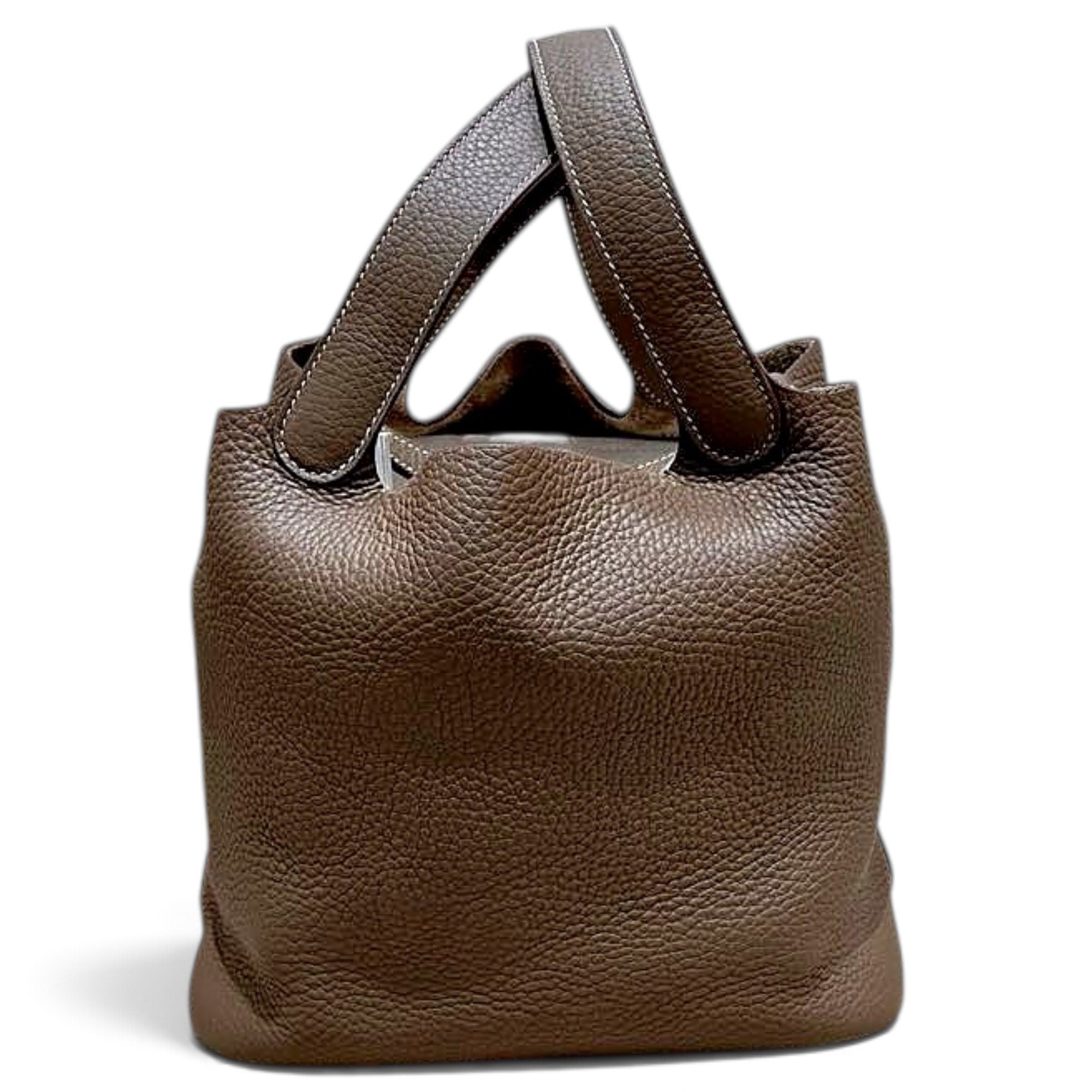 Picotin leather tote