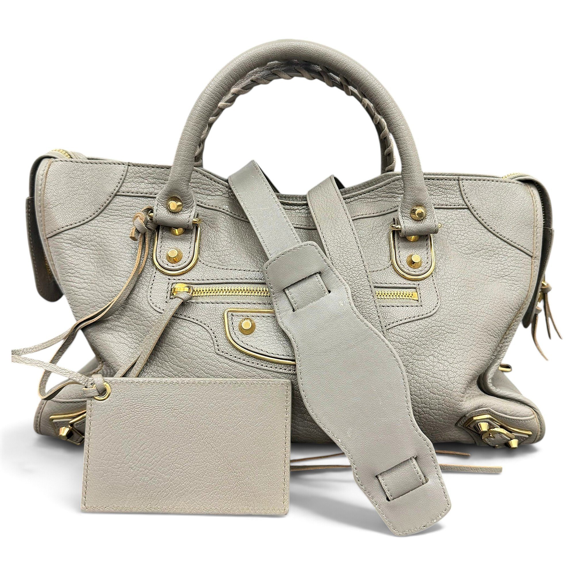 Classic Metalic leather handbag