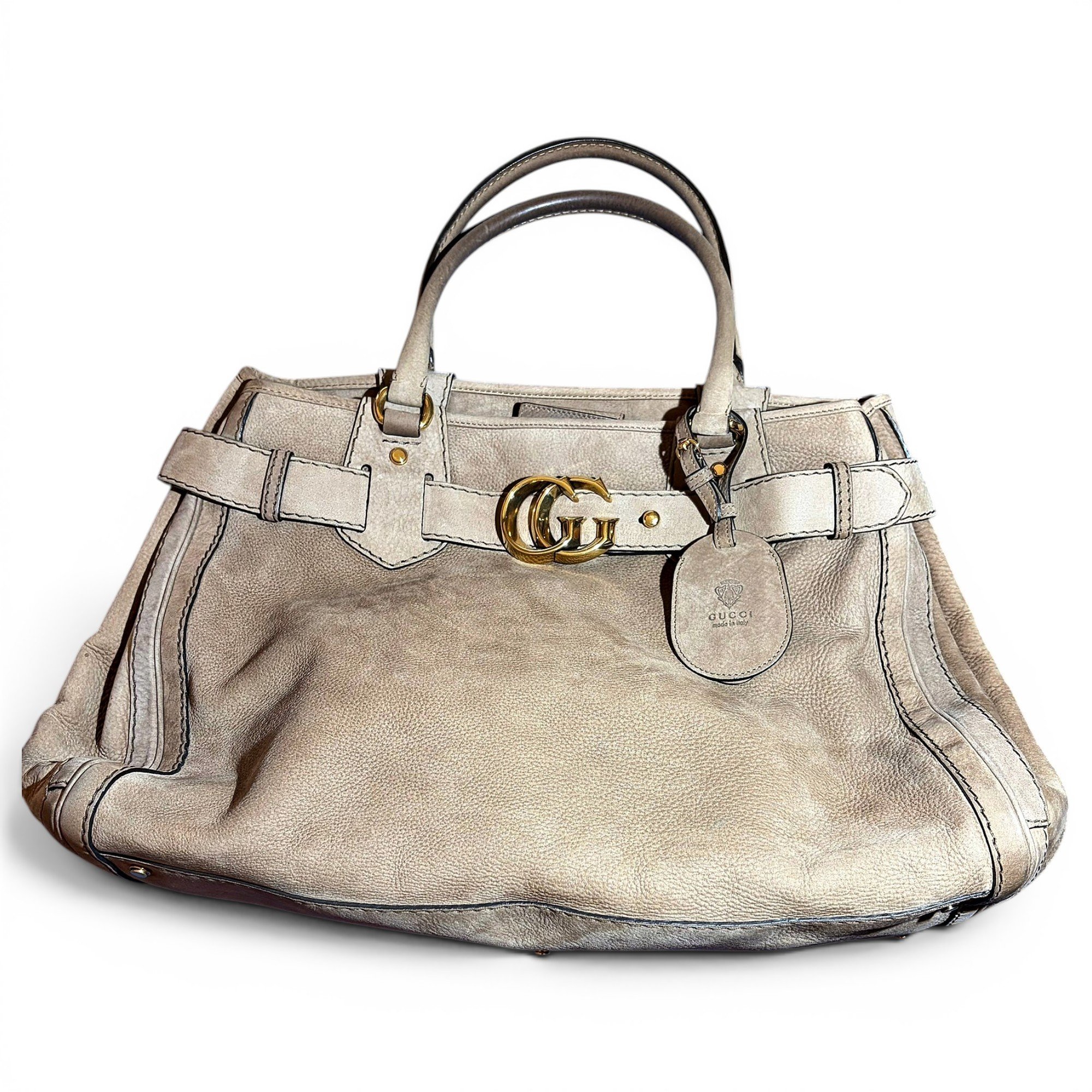 GG Running leather tote