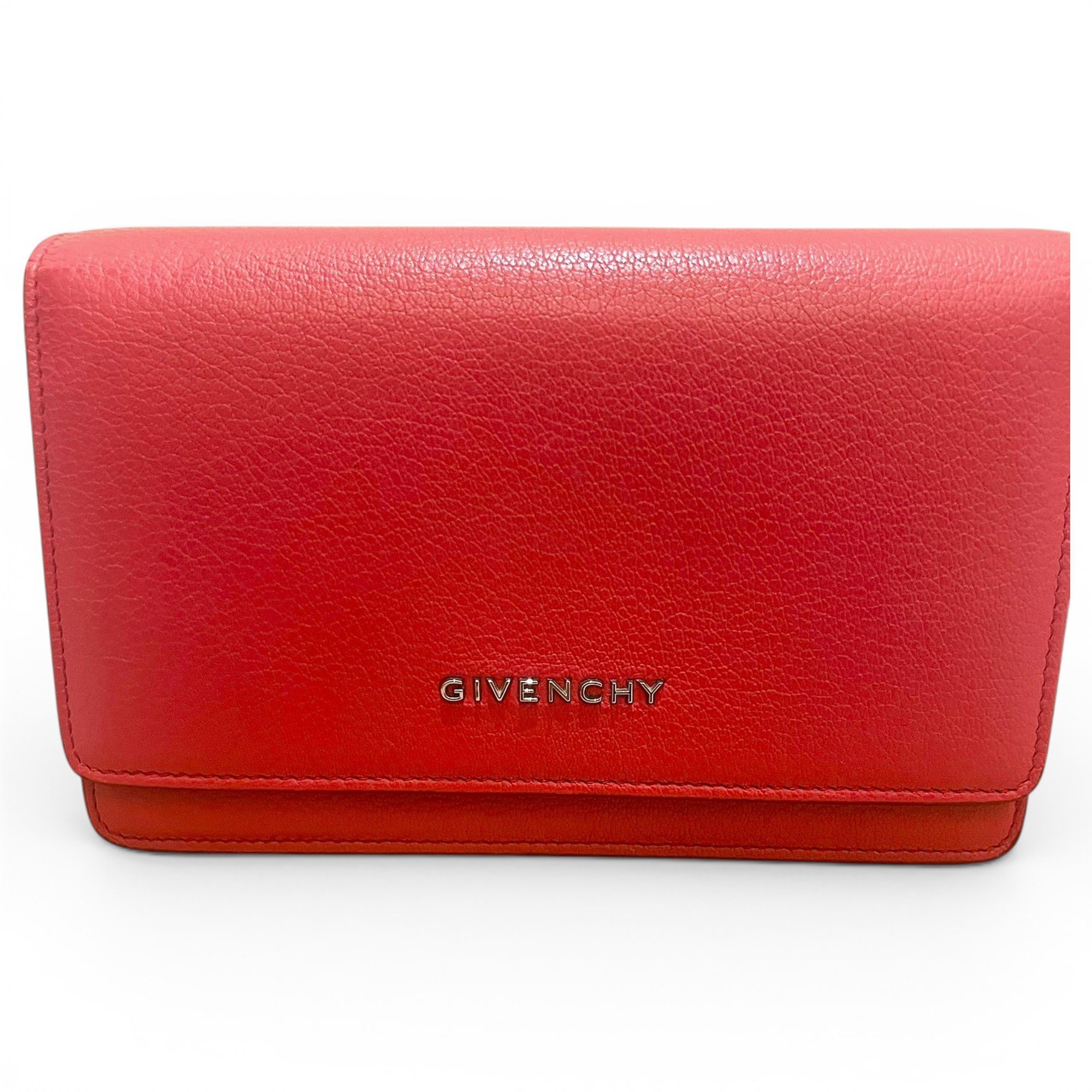 Leather clutch bag