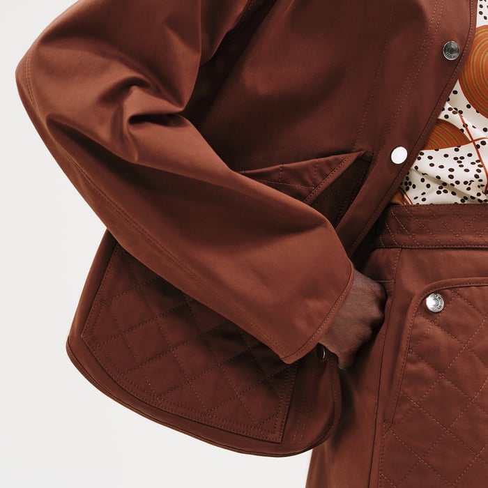 Marron Bai Jacket With Equestrian Details