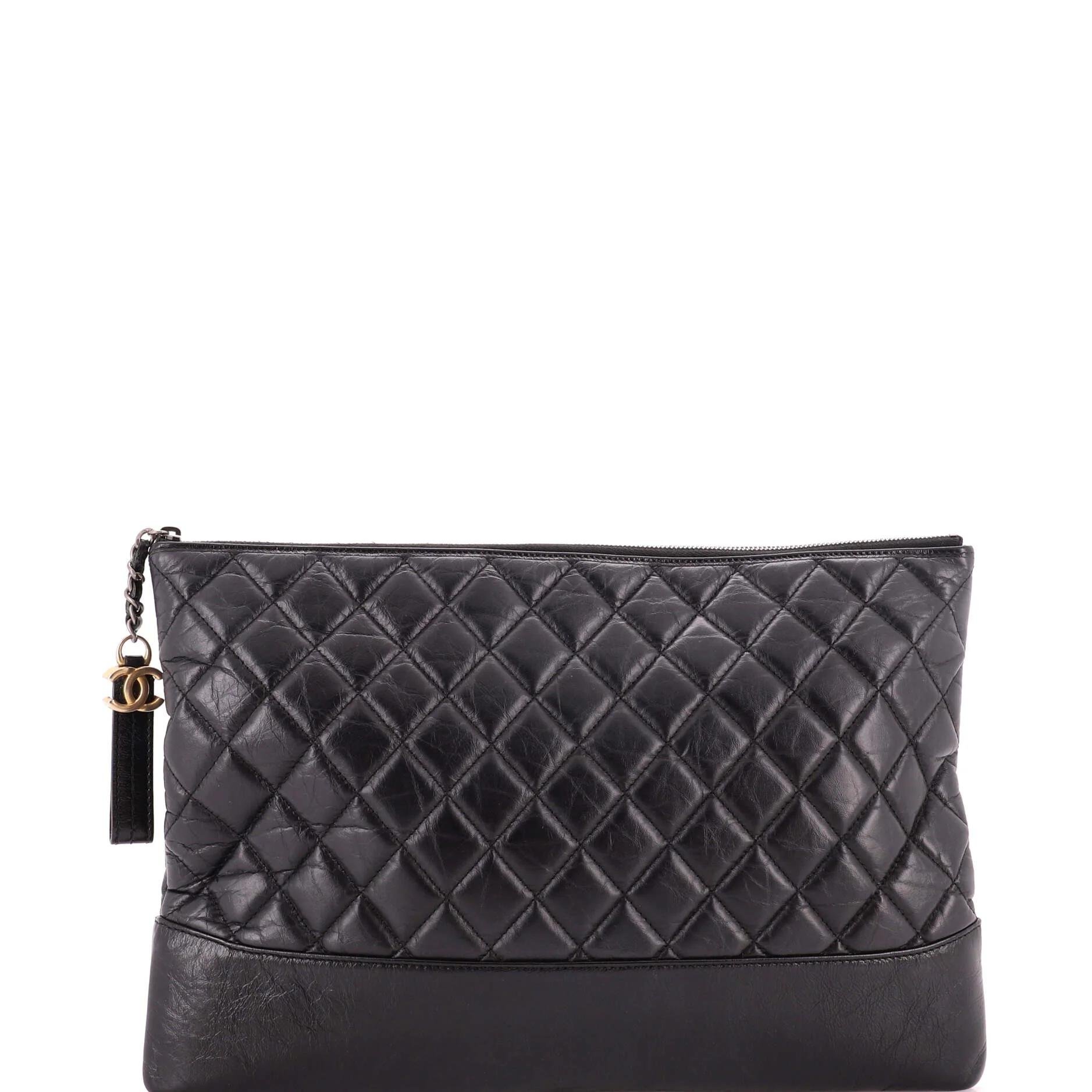 Leather clutch bag