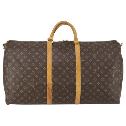 Keepall leather travel bag