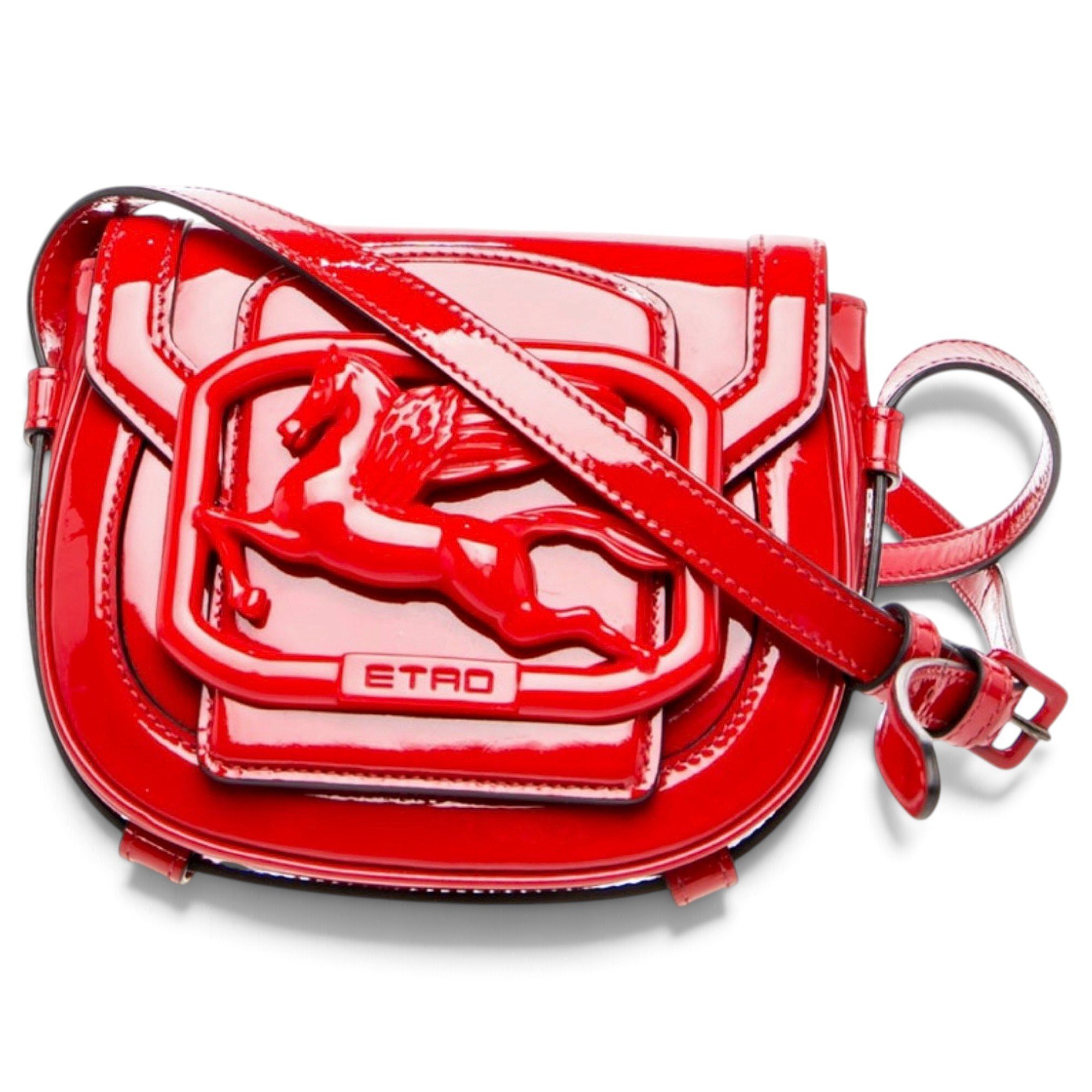 Etro Vela patent leather crossbody bag