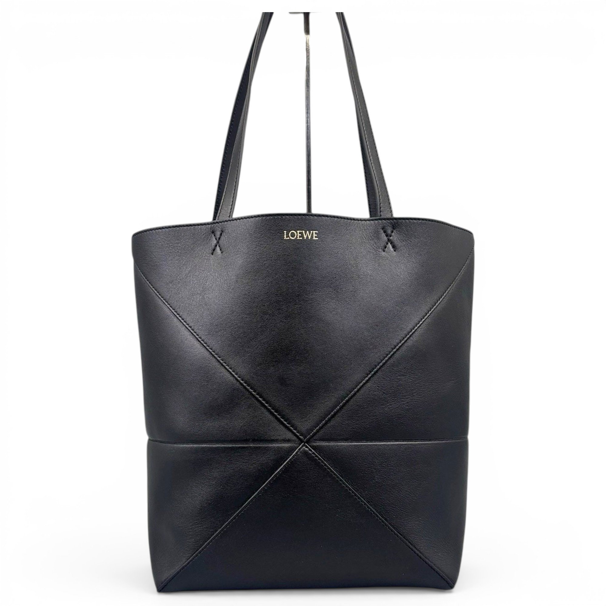 Puzzle Fold leather tote