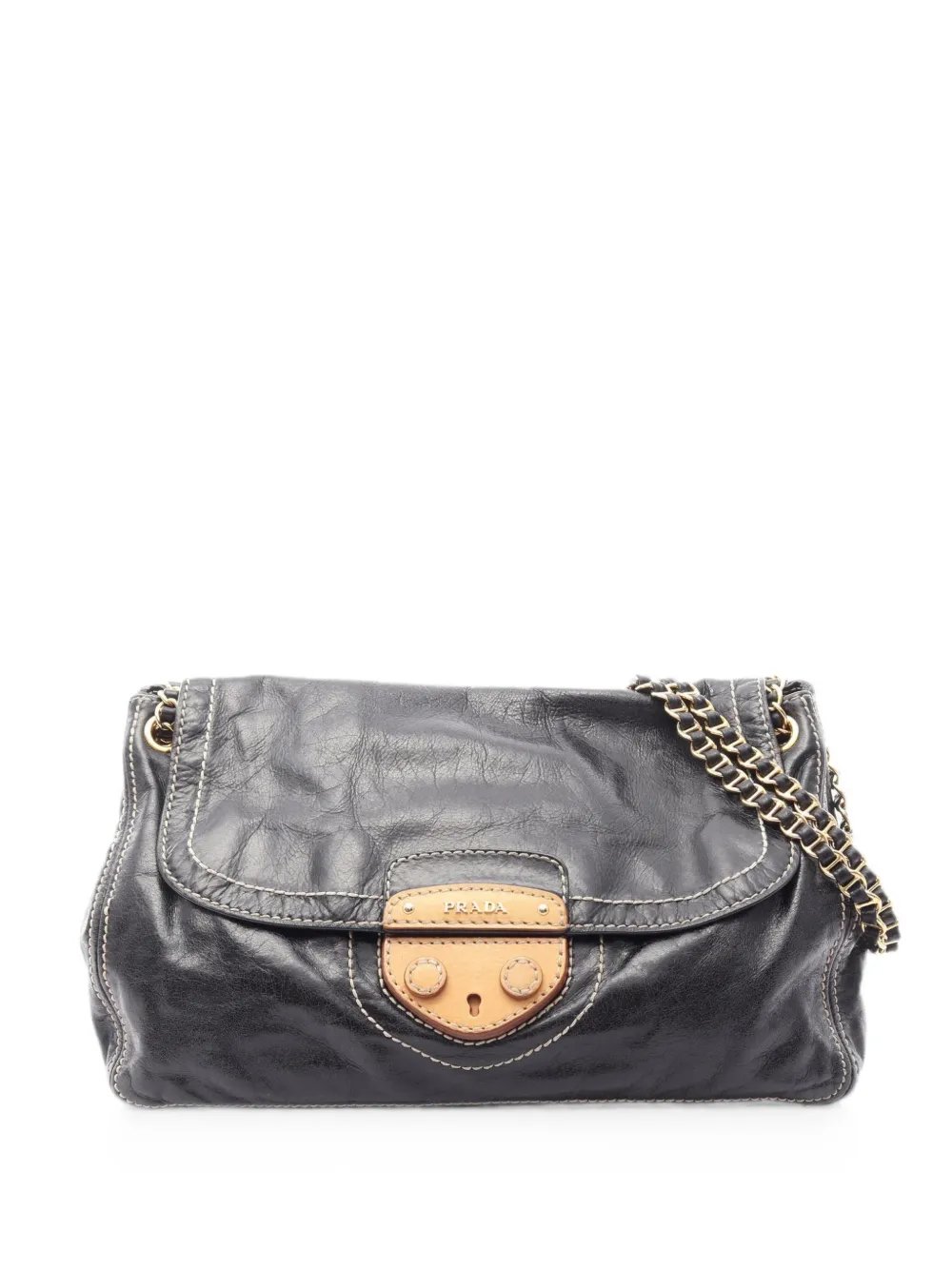2000s Vitello Shine chain shoulder bag