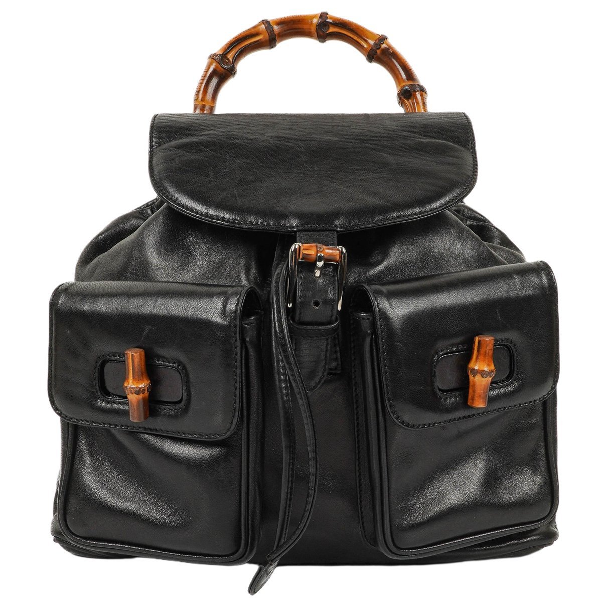 Vintage Bamboo leather backpack