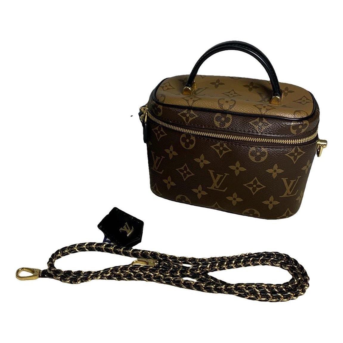 Vanity leather handbag