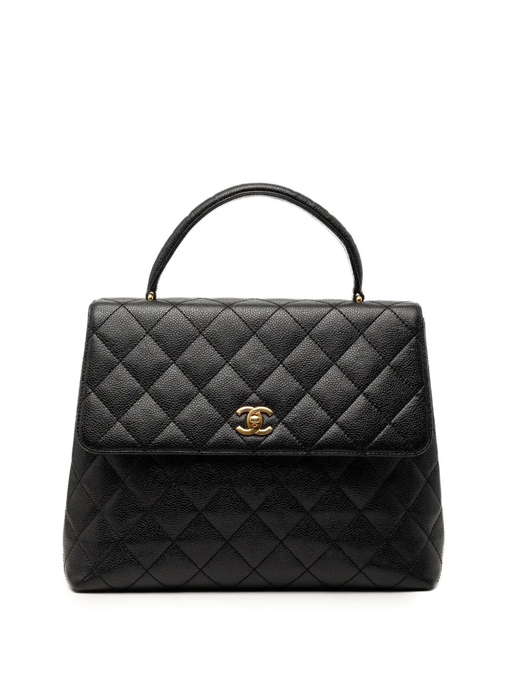 2000-2002 CC Quilted Caviar Kelly Top Handle Bag handbag