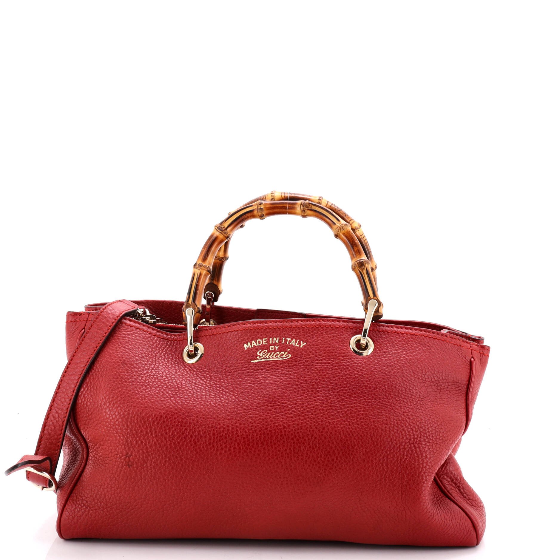 Bamboo Shopper Tote Leather Medium