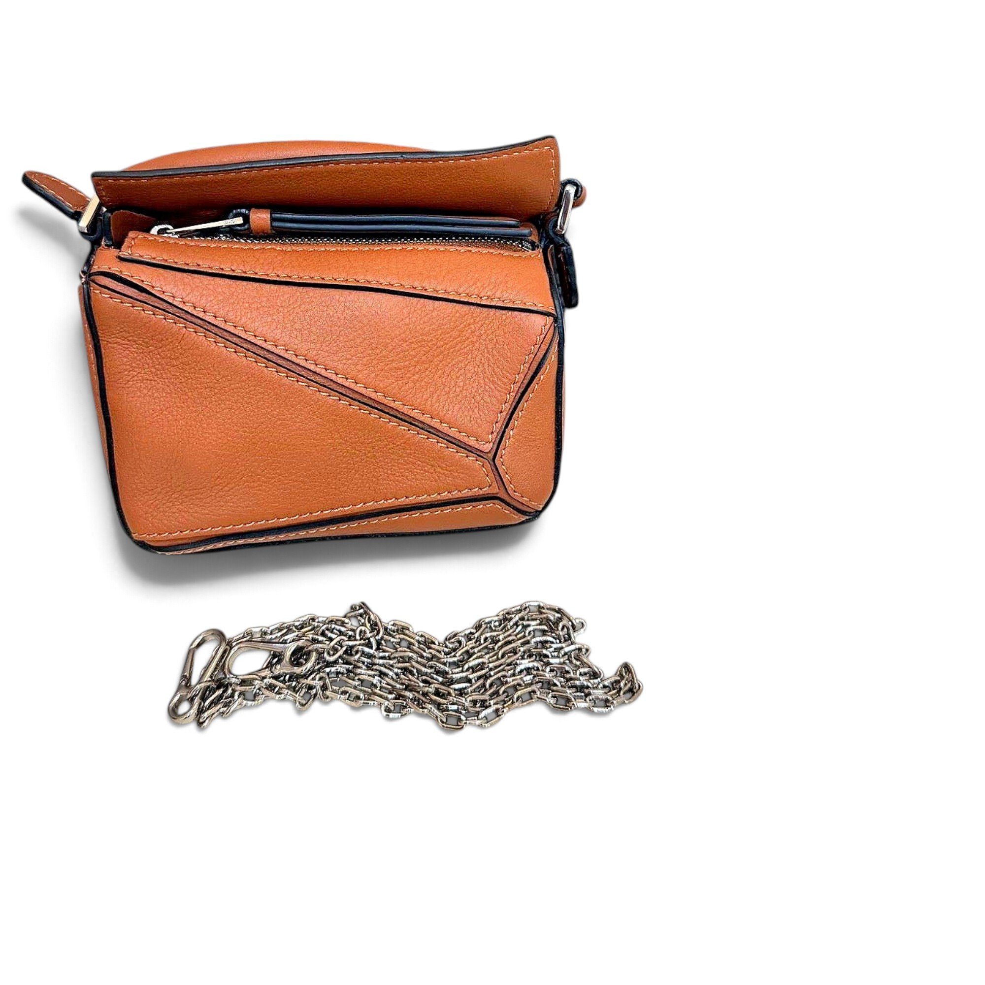 Puzzle leather mini bag