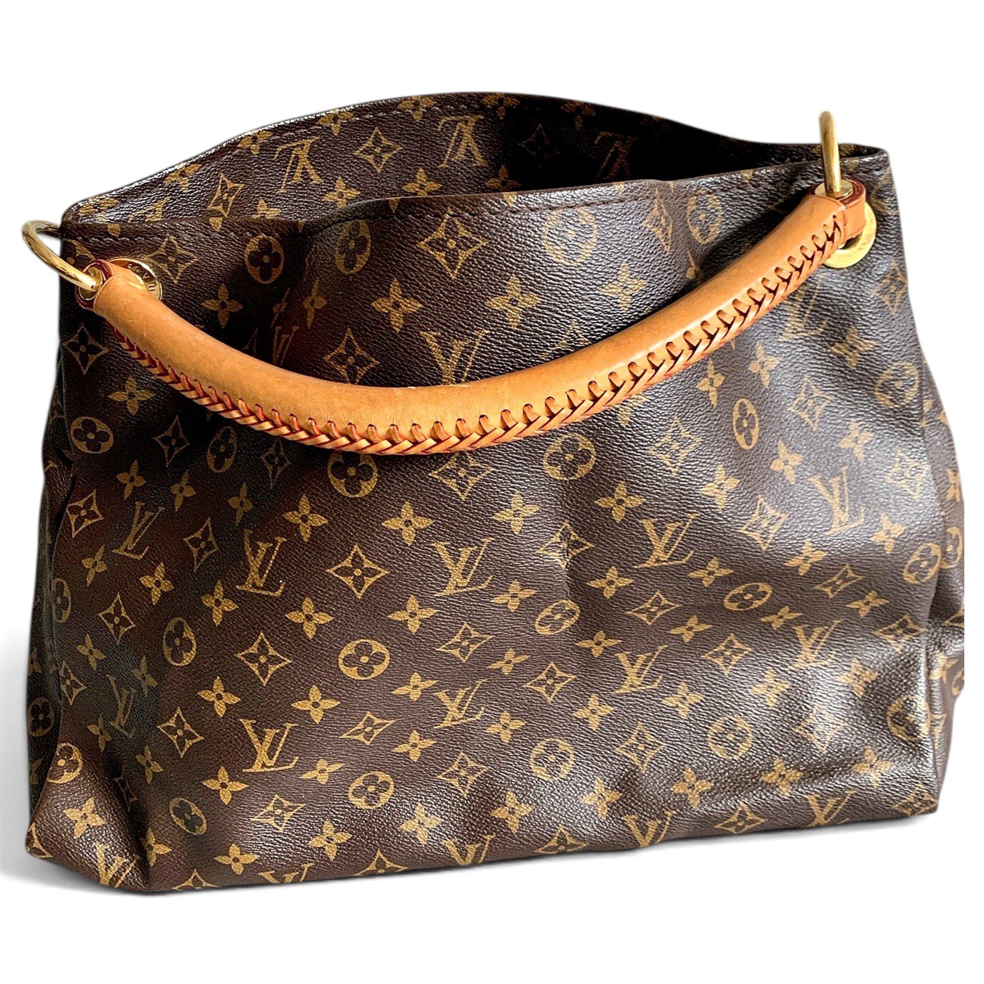 Artsy leather handbag
