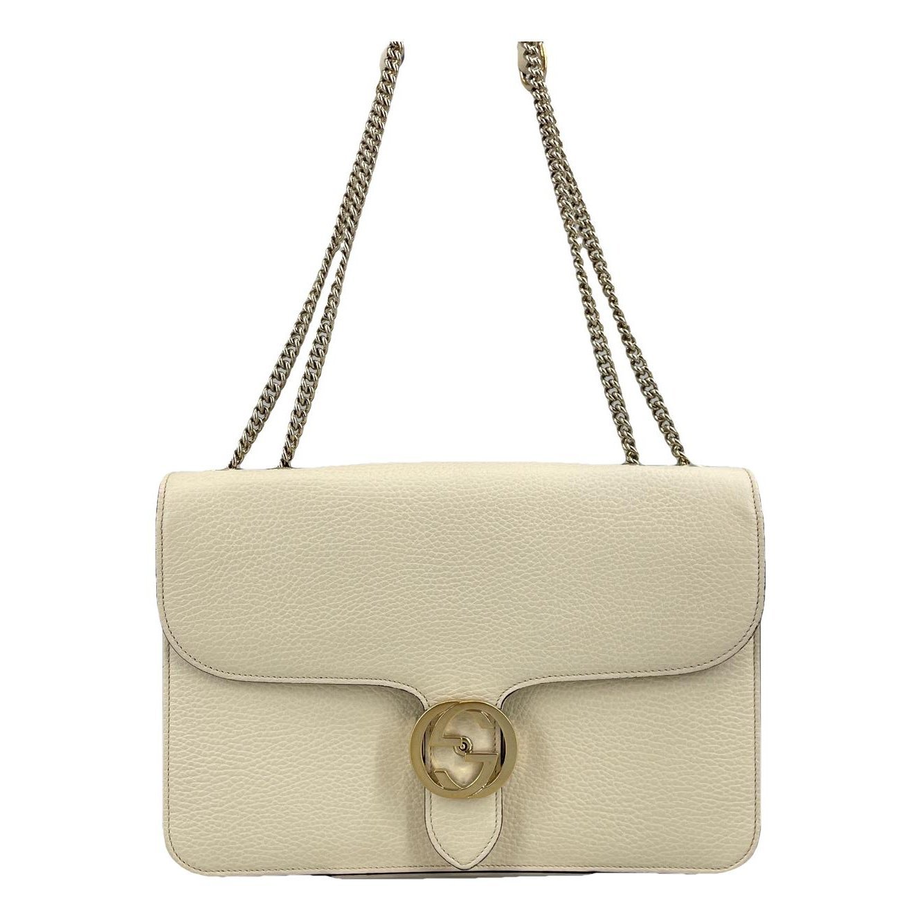 Interlocking leather handbag