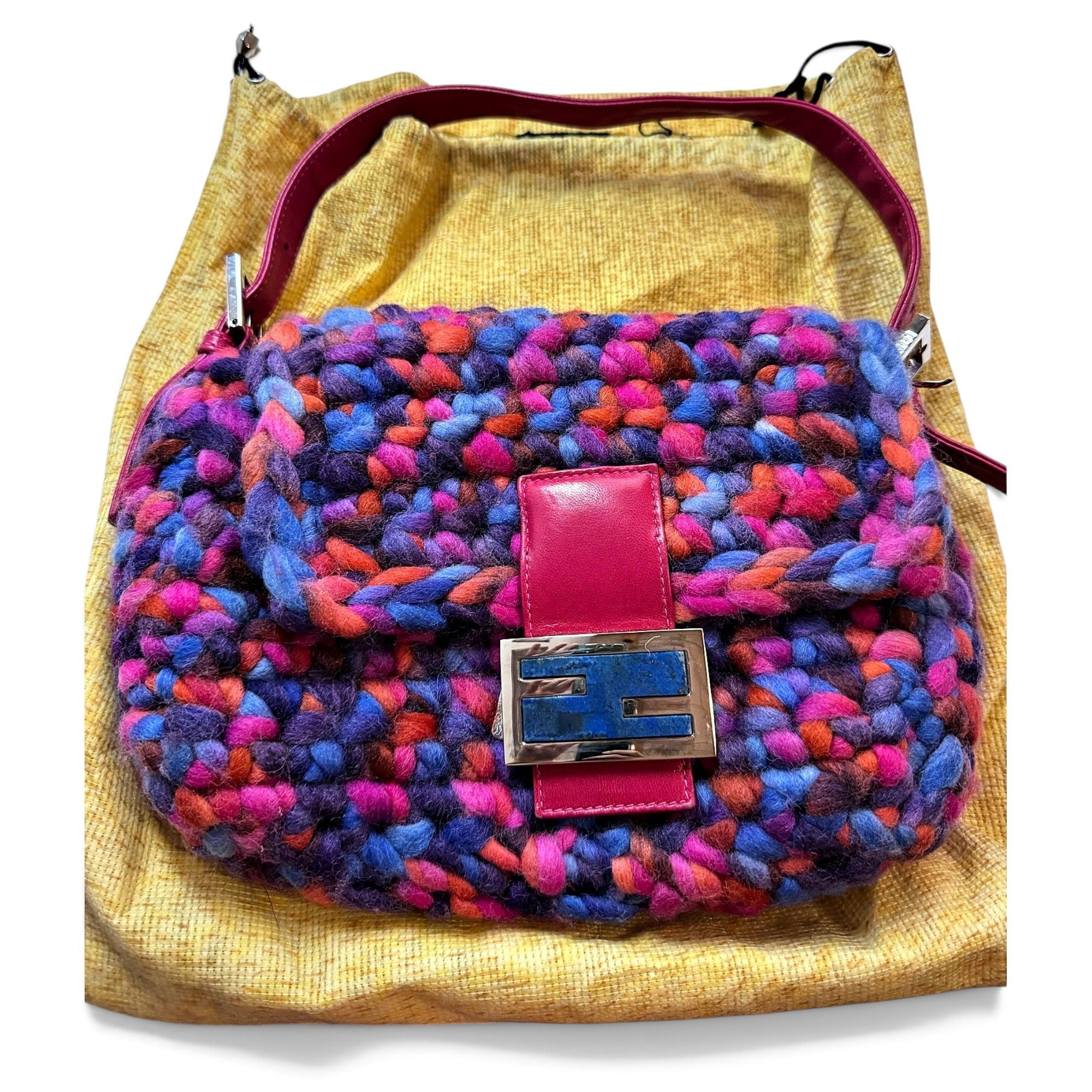Baguette wool handbag