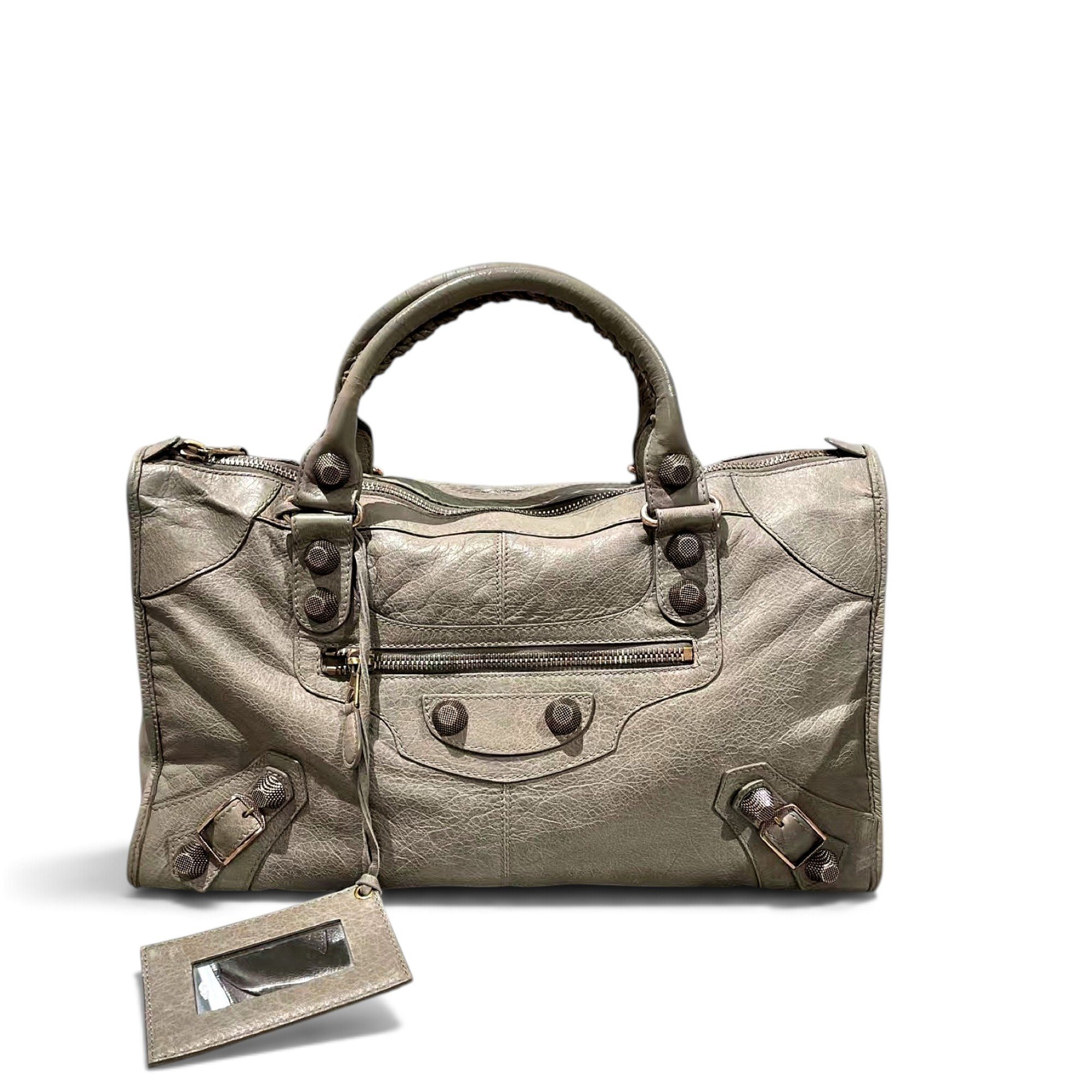 Work leather handbag