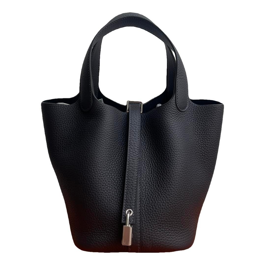 Picotin leather tote