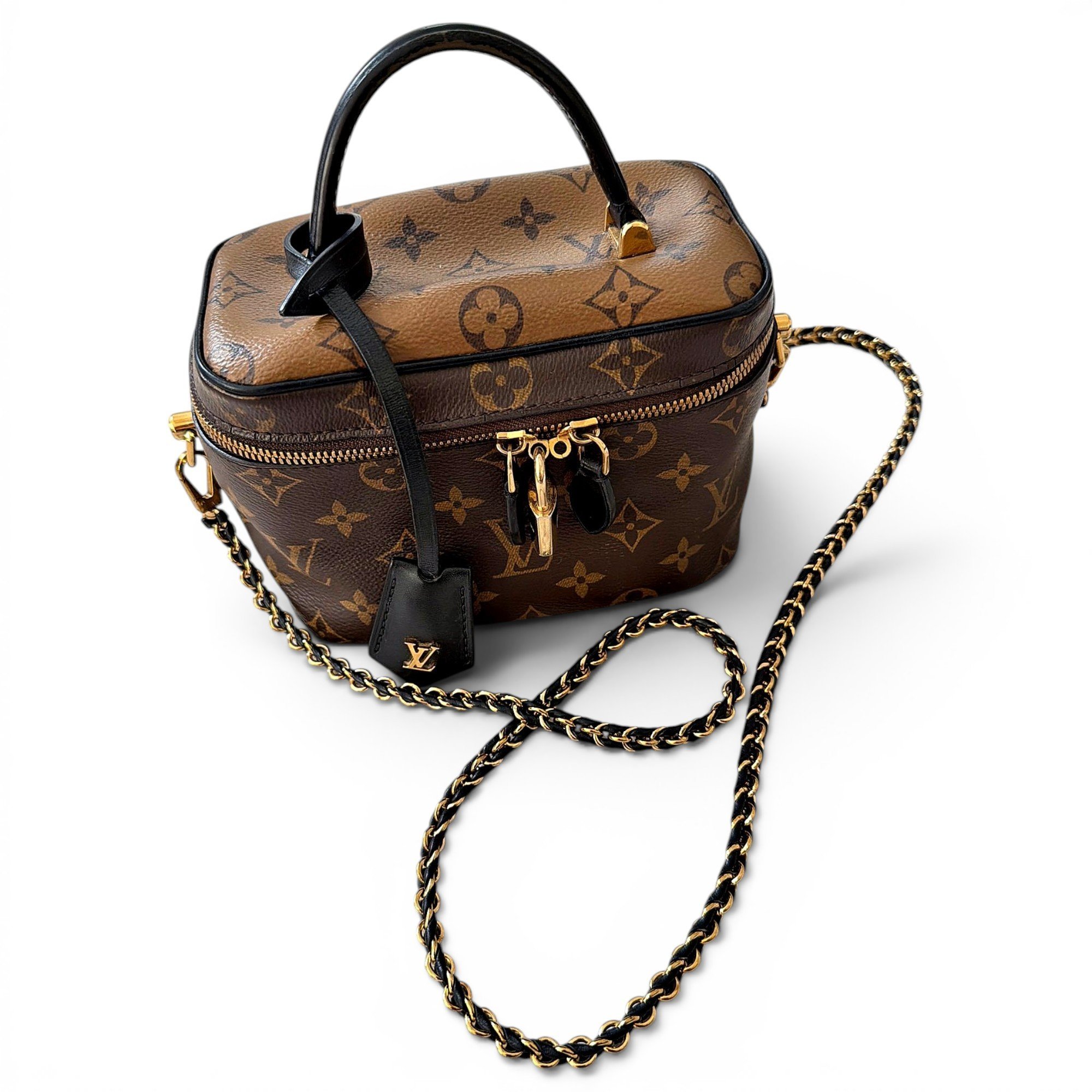 Vanity leather handbag