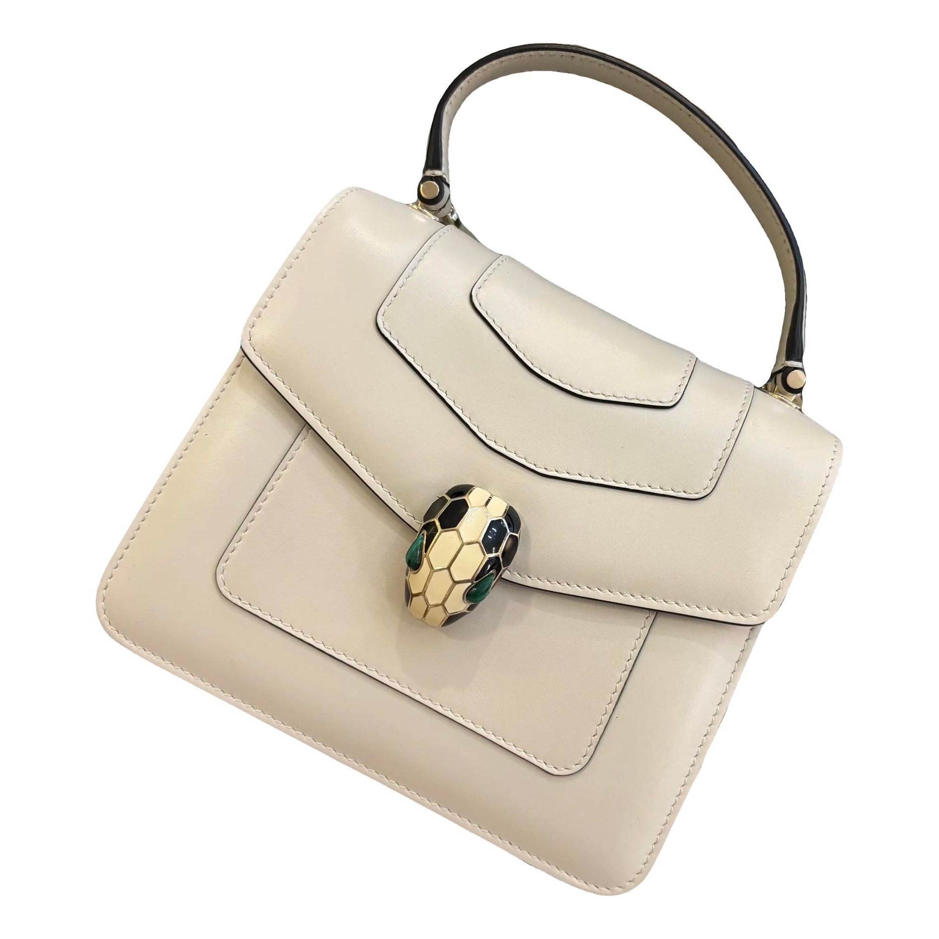 Serpenti leather handbag
