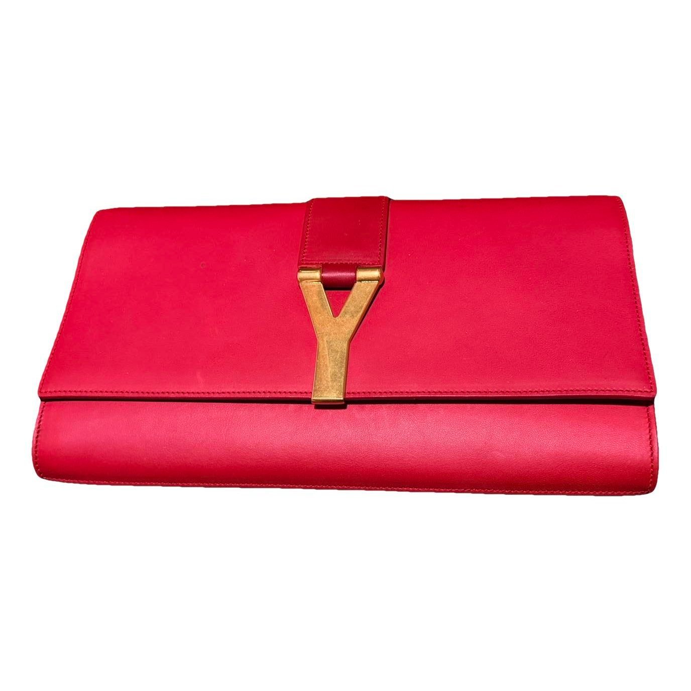 Leather clutch bag