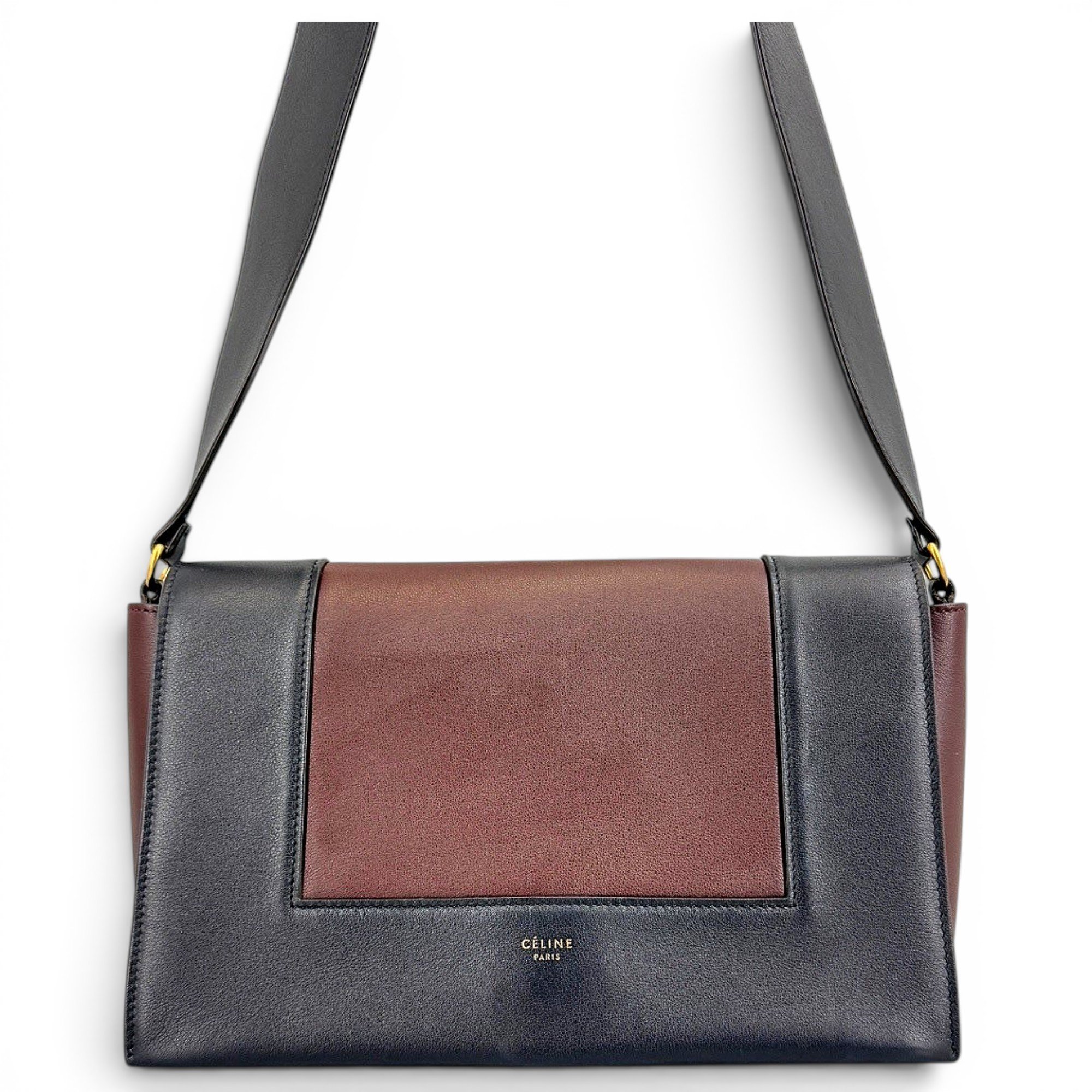Frame leather handbag