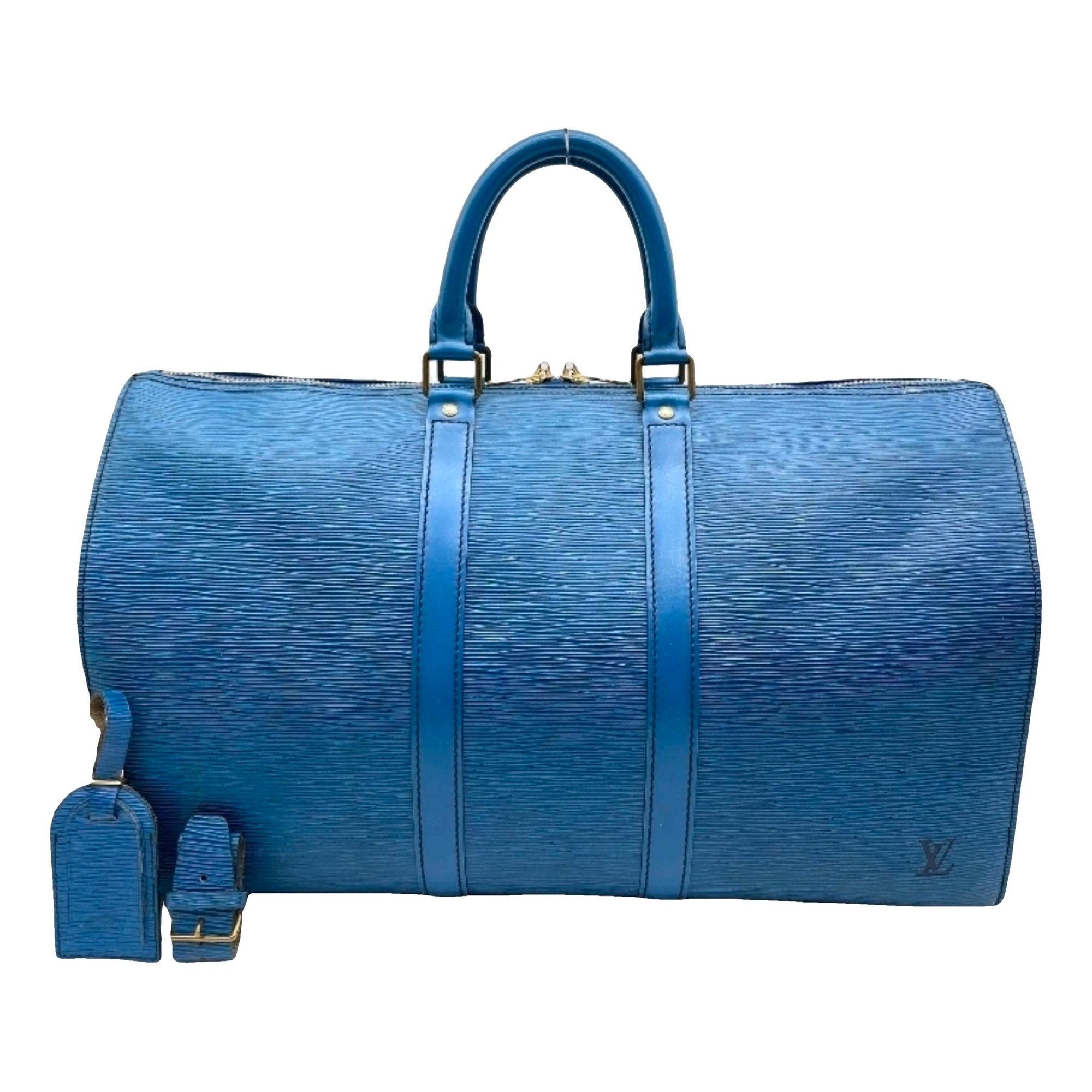 Keepall leather travel bag