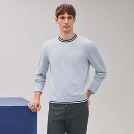 Pull col rond « rayures & twist »