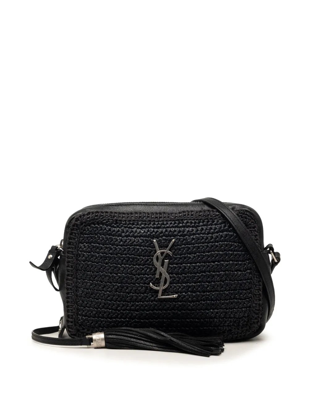 2018 Woven Raffia and Leather Lou Camera Bag crossbody bag