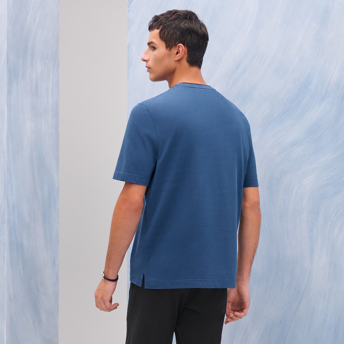 Hermès Tシャツ サドルステッチ ブルー・テュルカン | BagUSeek