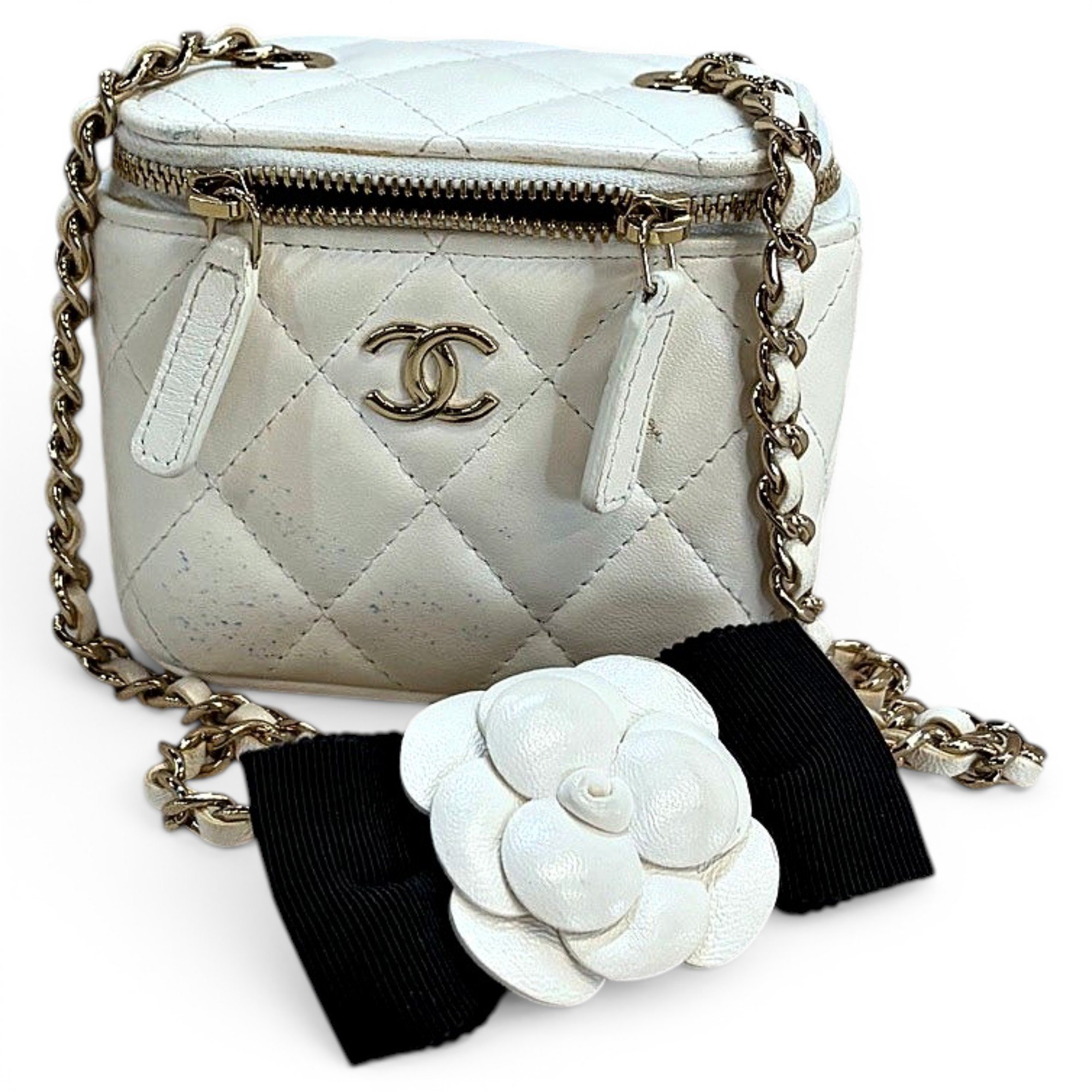 Trendy CC Vanity leather handbag
