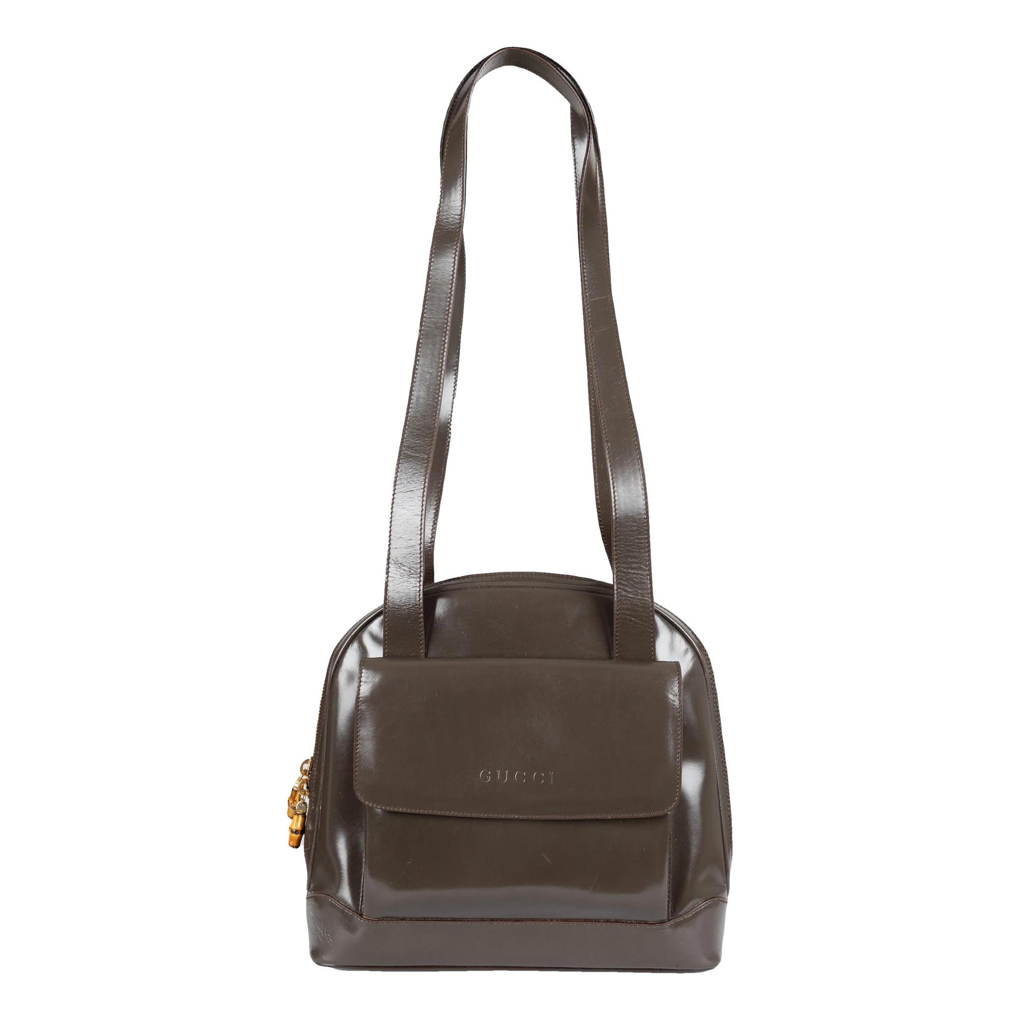 Bamboo leather handbag