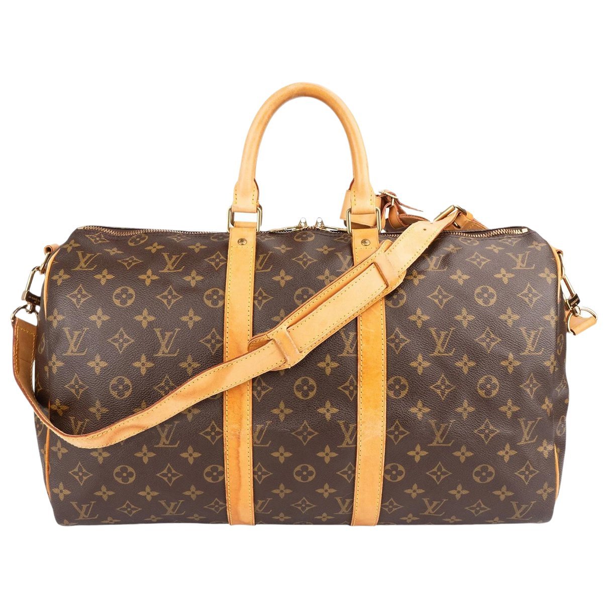 Keepall leather travel bag