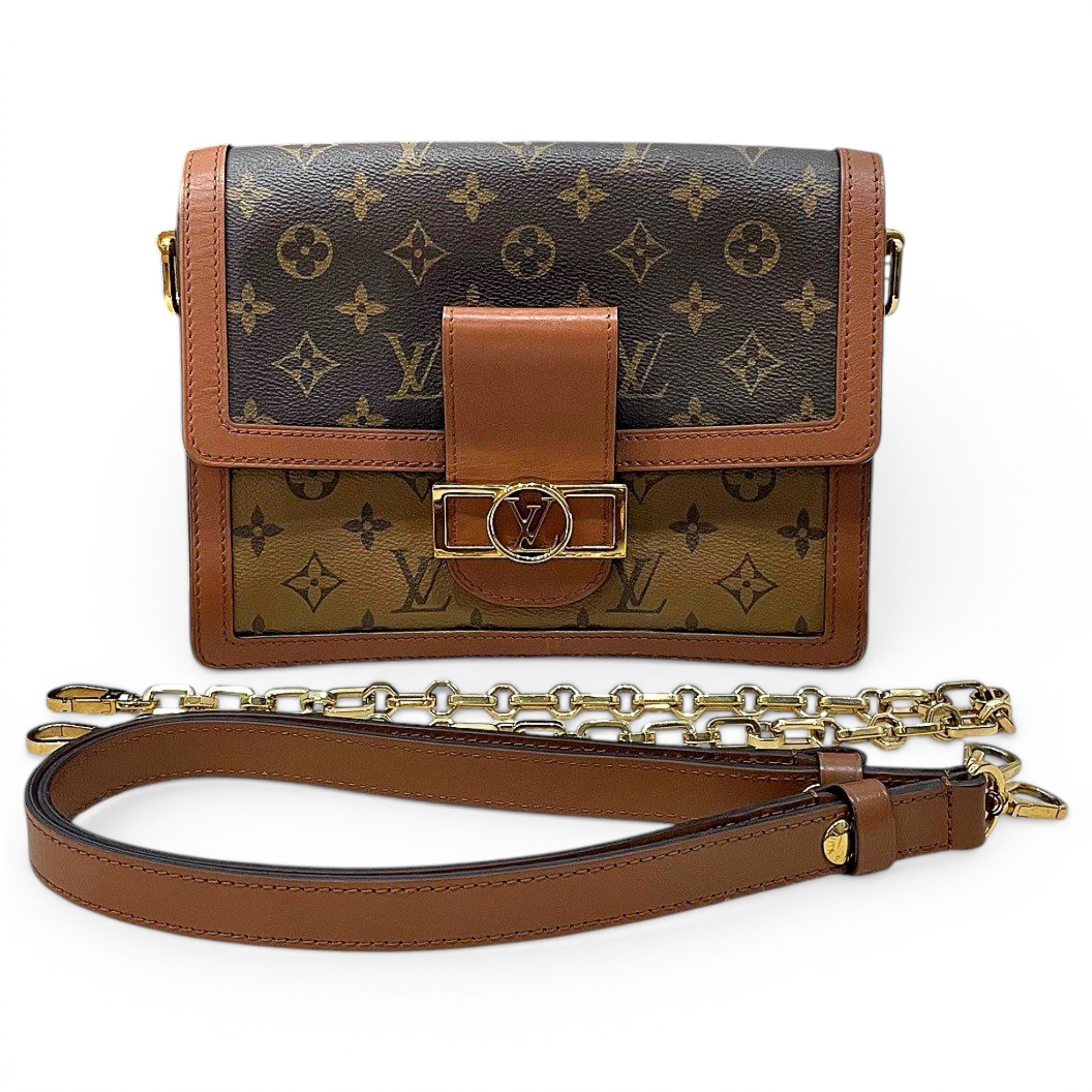 Dauphine leather crossbody bag
