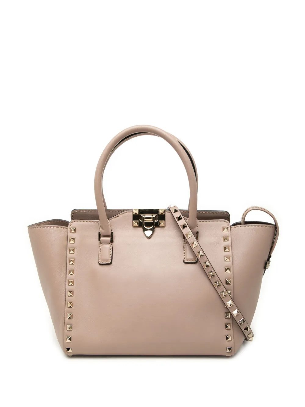 2000-2017 Small Leather Rockstud Double Handle Tote satchel