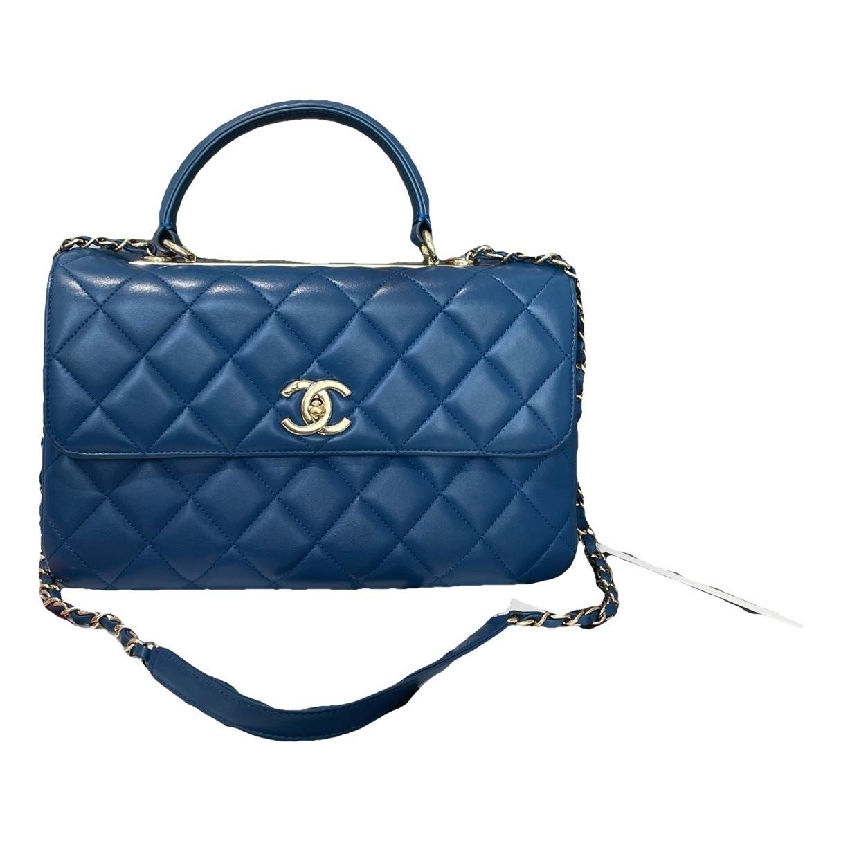 Trendy CC Wallet on Chain linen handbag